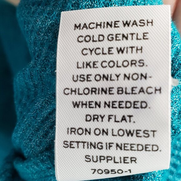 Stylus Top Teal Pullover Round Neck 3/4 Sleeve Women's Size Large - Picture 8 of 8